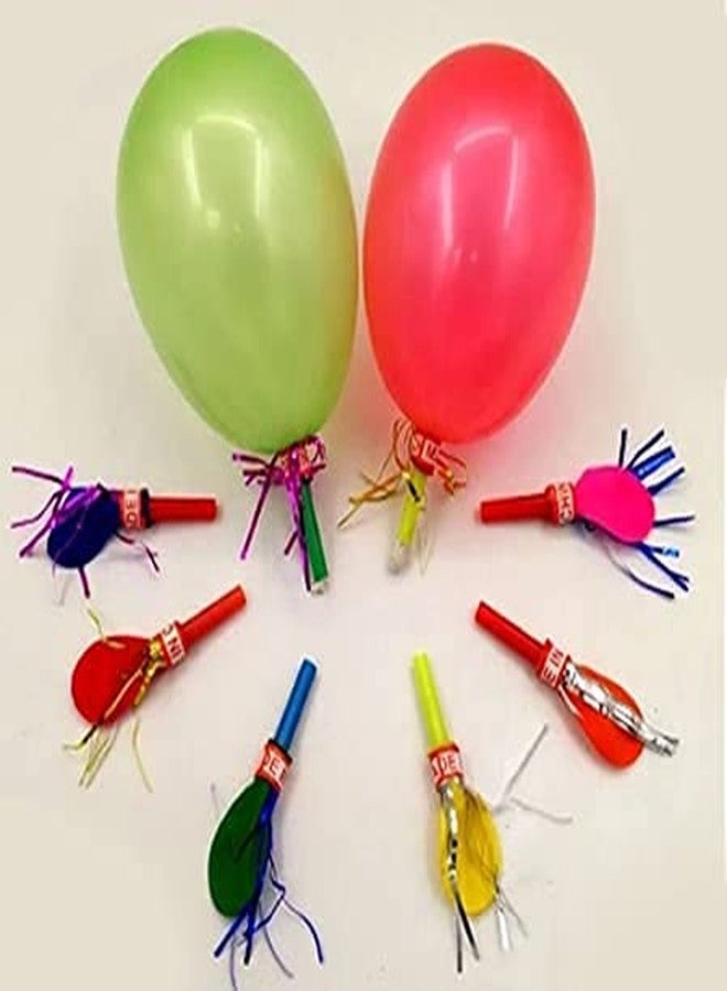 Crazy Sutra Balloon Whistles Fun Whistles Party Horns for Party & Celebrations,Festive Whistle Favors, Blowout Birthday Whistles, Whistle Wonders (Pack of 50pc, Multicolor) - Image 3